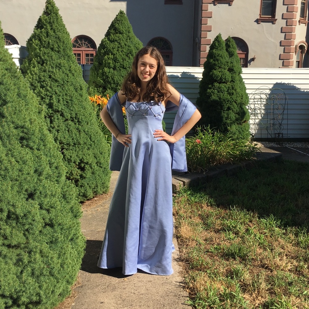 Vintage Lilac Floor Length Prom Dress